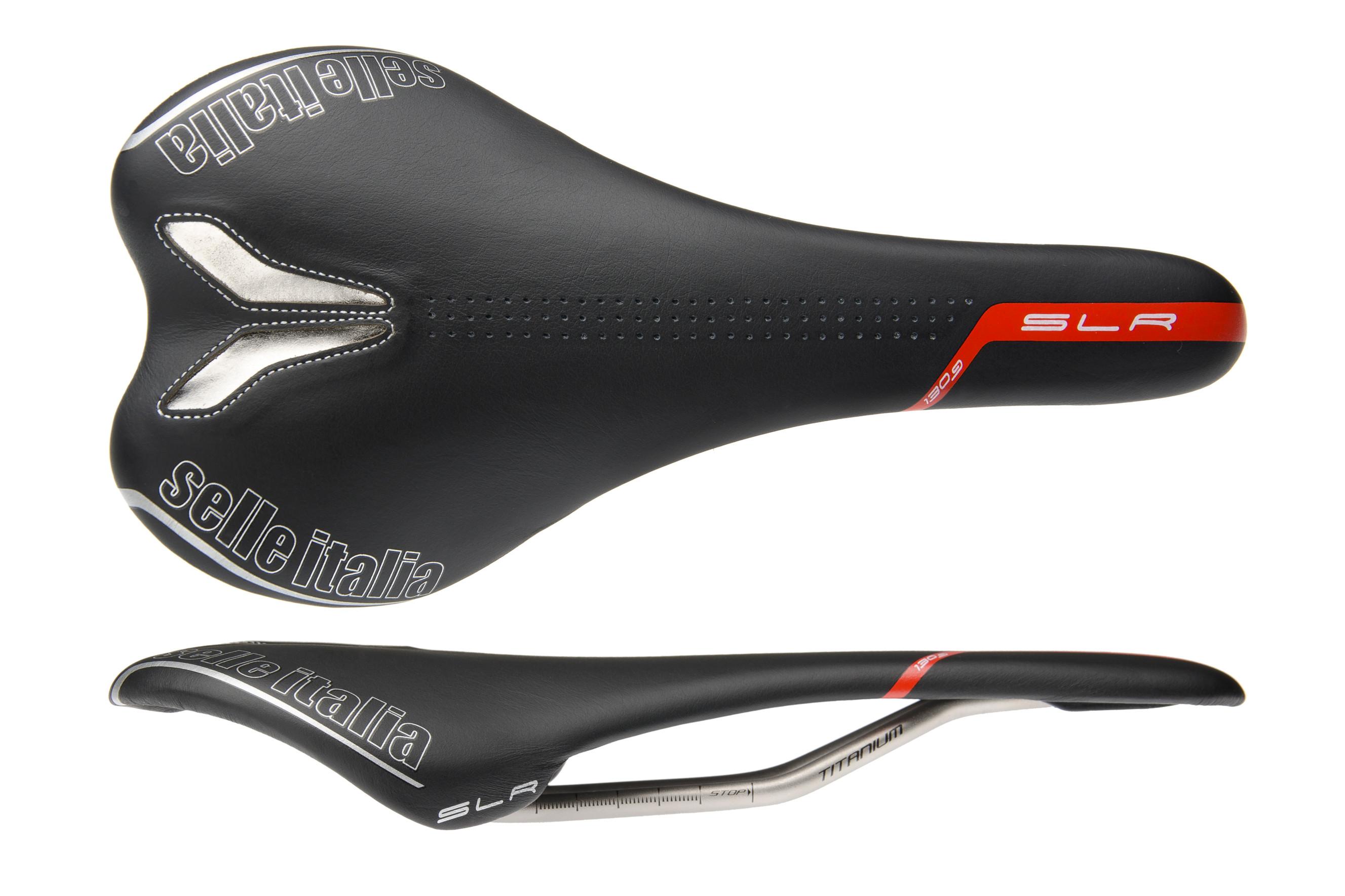 Foto Sillín MTB Selle Italia SLR Titanium rojo/negro para hombre