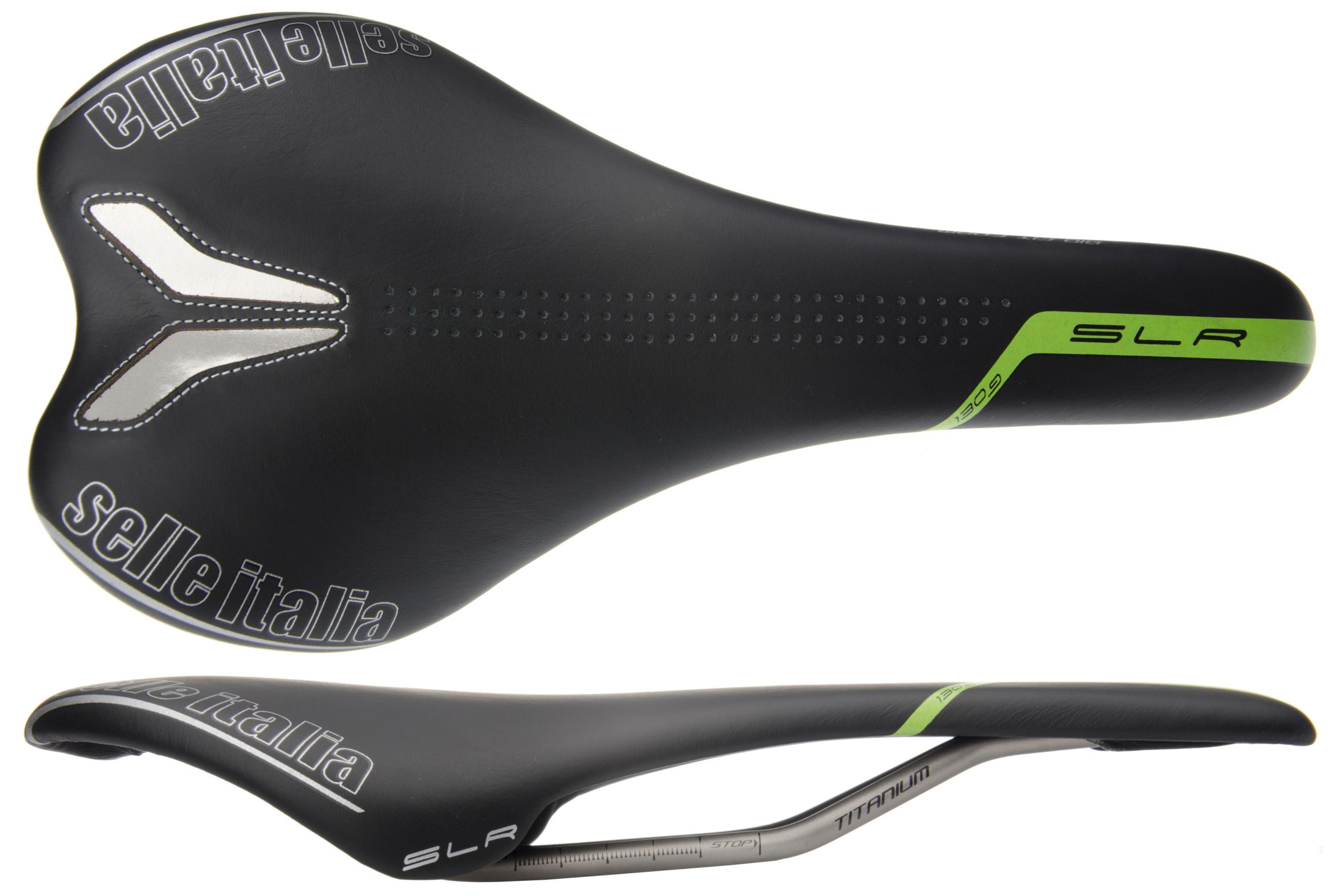 Foto Sillín MTB Selle Italia SLR Titanium verde/negro para hombre