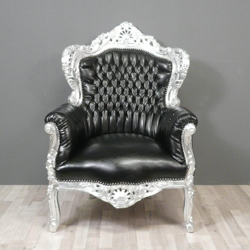 Foto Sillón barroco negro