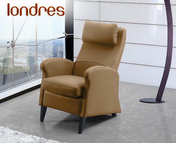 Foto Sillón de piel Londres de HOME - Sillón Sin contrastar Piel PR LB Negr