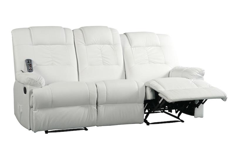 Foto sillón sofá masaje relax mod. venecia de 3 plazas blanco