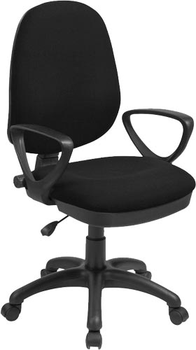 Foto Silla Alessandro Baggio Abs60-Bk Tapizada En Negro Con Malla Alta Calidad Regulable En Altura Respaldo Medio Con Respaldo Contacto Permanente Apoyabrazos