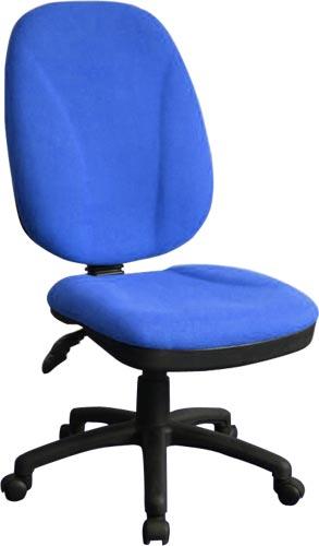 Foto Silla Alessandro Baggio Tapizada En Azul Regulable En Altura Respaldo Con Sistema Basculante Centrado Con Bloqueo