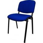 Foto Silla confidente color azul base metalica