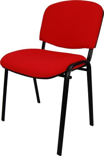 Foto Silla Confidente Color Rojo Base Metalica