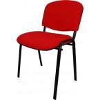 Foto Silla confidente color rojo base metalica
