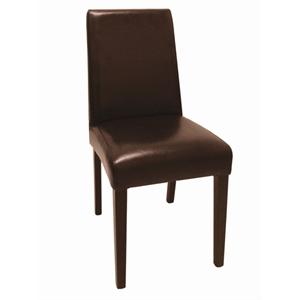 Foto Silla de comedor símil piel Bolero - juego de 2 Color marrón oscuro. Caja de 2.