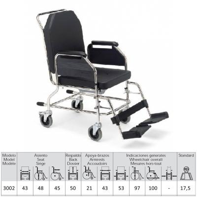 Foto silla de ruedas de interior Ø 125mm