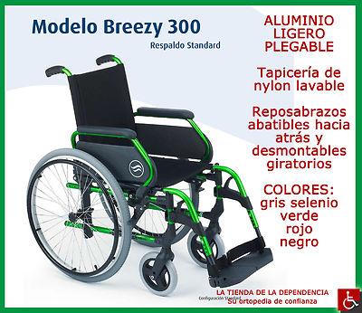 Foto Silla De Ruedas. Sunrise Medical. Breezy 300. Aluminio. Rueda Grande.