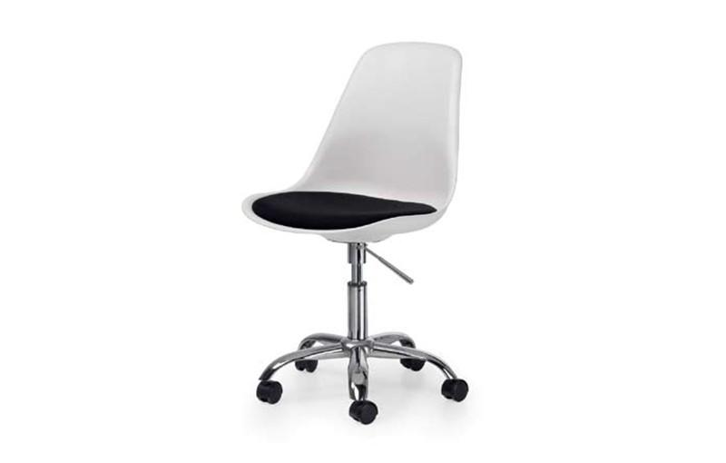 Foto SILLA GIRATORIA BLANCA CON RUEDAS