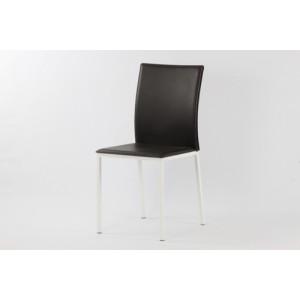 Foto Silla sil acero blanco / pvc moka