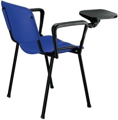 Foto Silla TC-46, brazos y pala, chasis negro, asiento y respaldo plástico (3 colores a elegir)