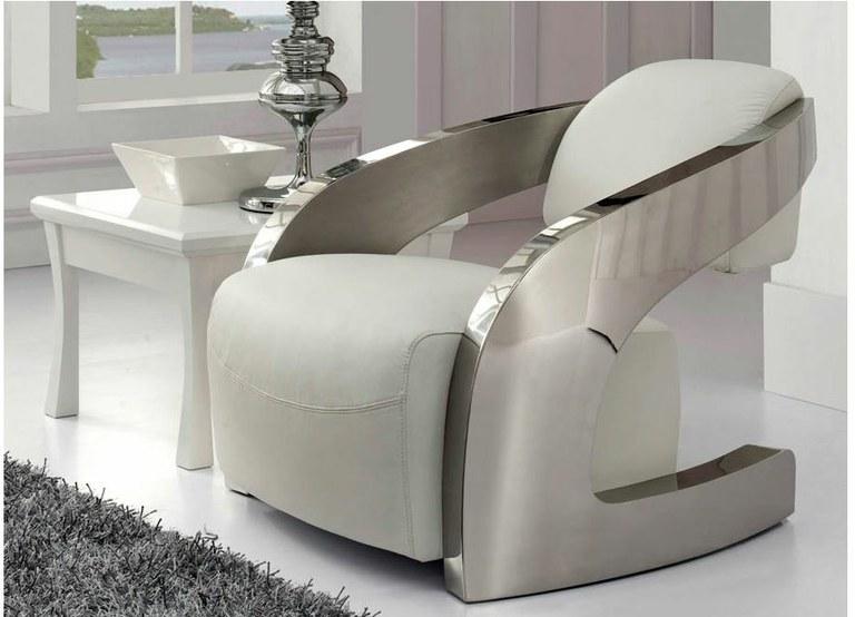 Foto Sillon amanda sillón blanco piel italiana