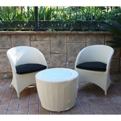 Foto Sillones y mesa de exterior lotus white Majestic garden