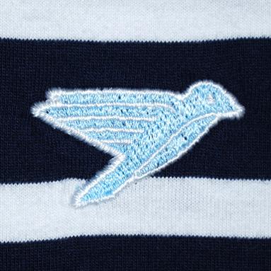 Foto Silverstick 'Minaar' Organic Cotton Polo Shirt (Mens - Deep Sea/White)