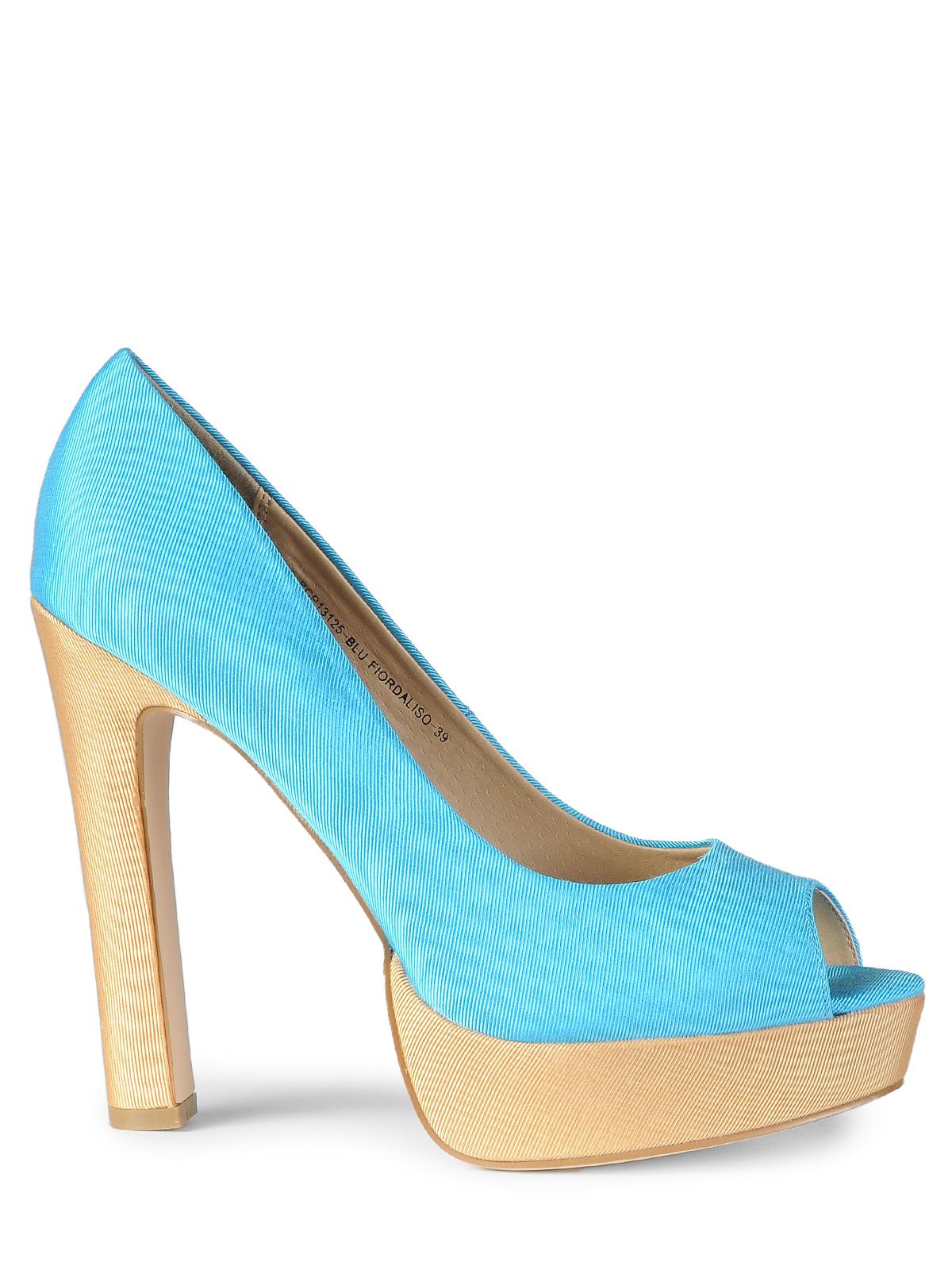 Foto Silvian Heach Peep toe Zapatos de tacón turquesa/dorado EU: 40