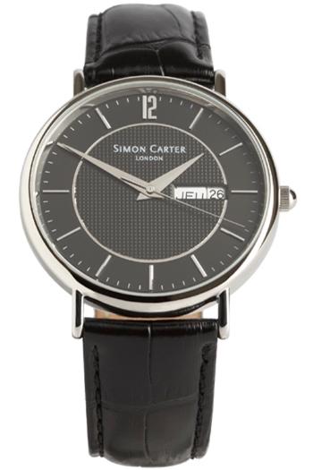 Foto Simon Carter Gents Black Leather Strap Watch WT1909BK