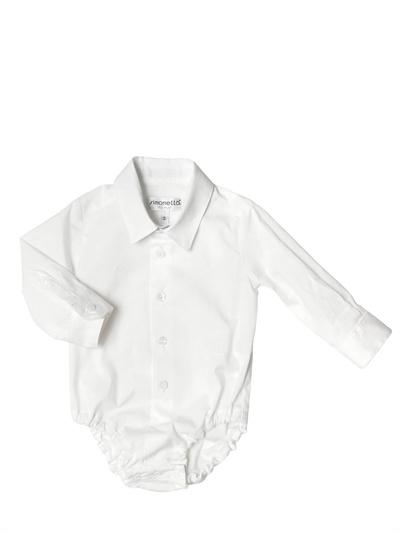 Foto simonetta tiny camisa/body en algodón popelina ajustado
