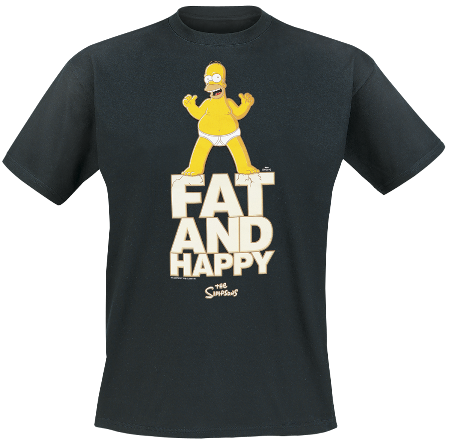 Foto Simpsons, The: Fat And Happy - Camiseta