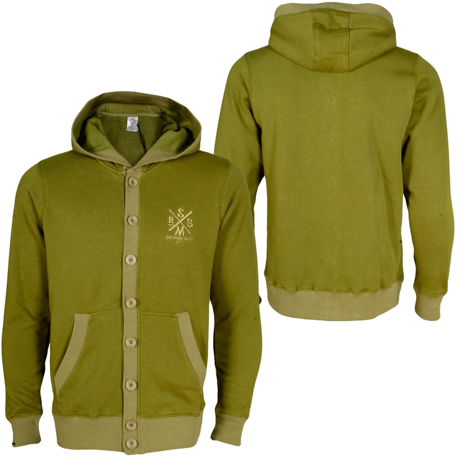 Foto Sir Benni Miles Larry Hooded Hombres Cardigan Aceituna