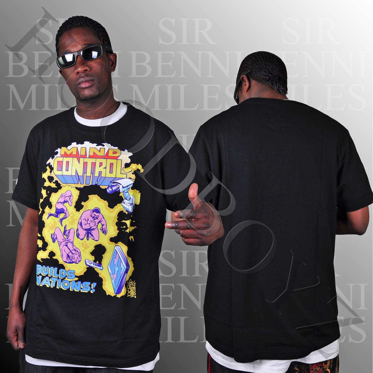 Foto Sir Benni Miles Mind Control T-shirt Negro
