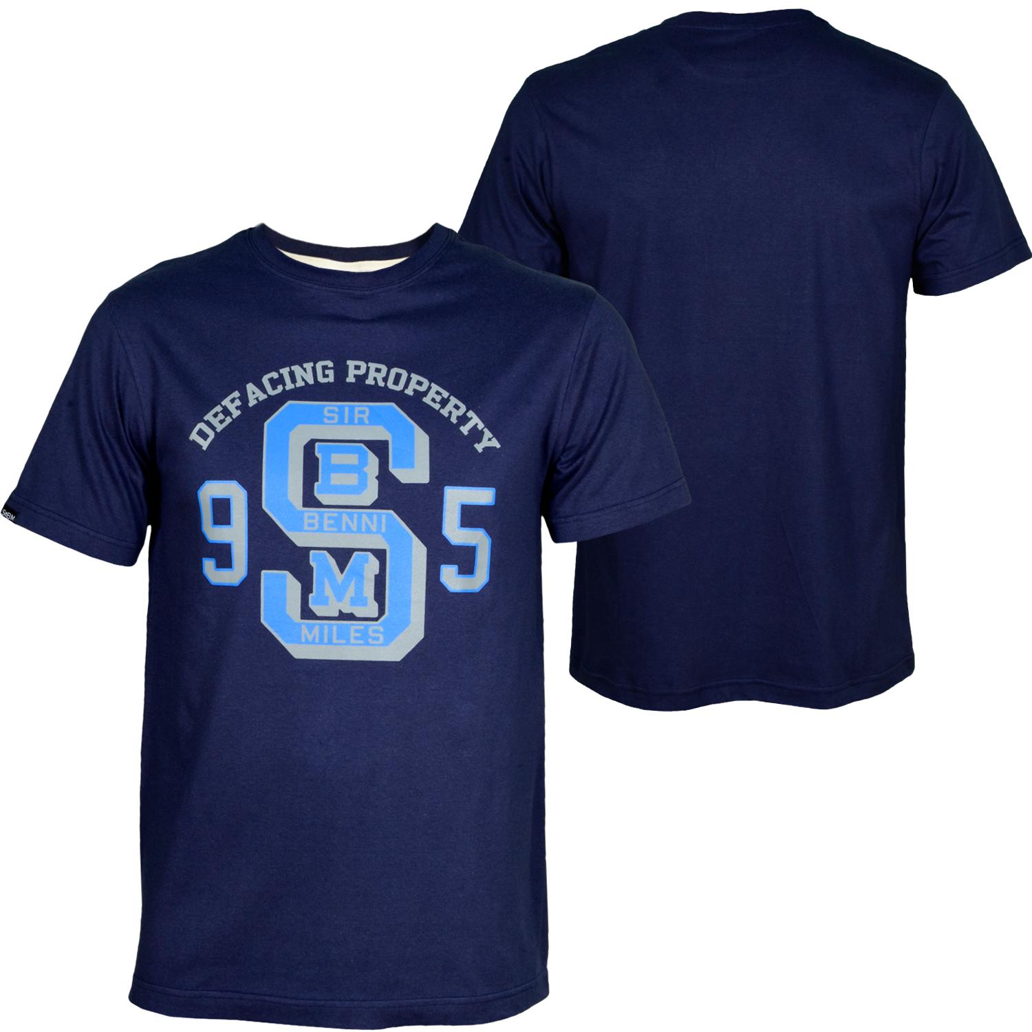 Foto Sir Benni Miles Props Hombres T-shirt De Color Azul Oscuro