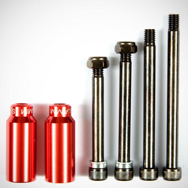 Foto Slamm Team Alloy Scooter Pegs Including Axles X2 Red