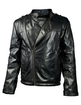 Foto Sleek Obsession Men’s Black Biker Leather Jacket
