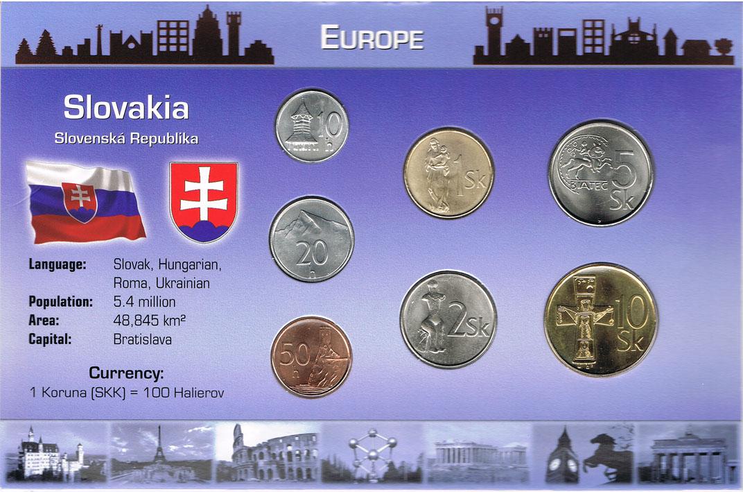 Foto Slowakei Kursmünzensatz (7 Münzen) 2001 2007