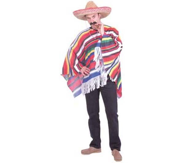Foto Smiffy S Disfraz adulto Poncho Mexicano Rainbow - talla única
