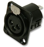 Foto socket, xlr, panel, black, 3pole; 718-0300