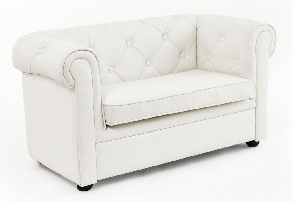 Foto Sofá BABY CHESTERFIELD 2 plazas de color blanco