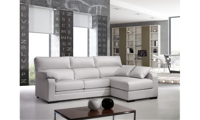 Foto Sofá chaise longue de tela denia