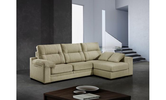 Foto Sofá chaise longue de tela eden