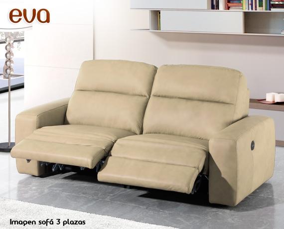 Foto Sofá de piel Eva de HOME - Sillón relax LB beis Piel PR LB Arena