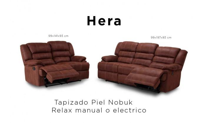 Foto Sofá de piel nobuk modelo hera