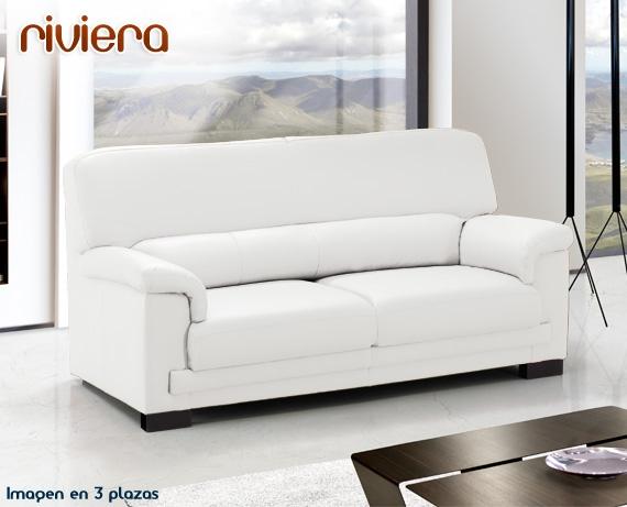 Foto Sofá de piel Riviera de HOME - 3 Plazas Ecopiel C Geneco Marrón