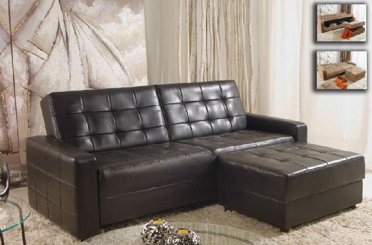 Foto Sofa cama ottoman poli piel