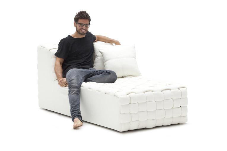 Foto Sofa Modular Chaiselongue - Trama Blanco