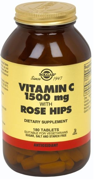 Foto Solgar Vitamina C 1500 mg Rose Hips 180 comprimidos