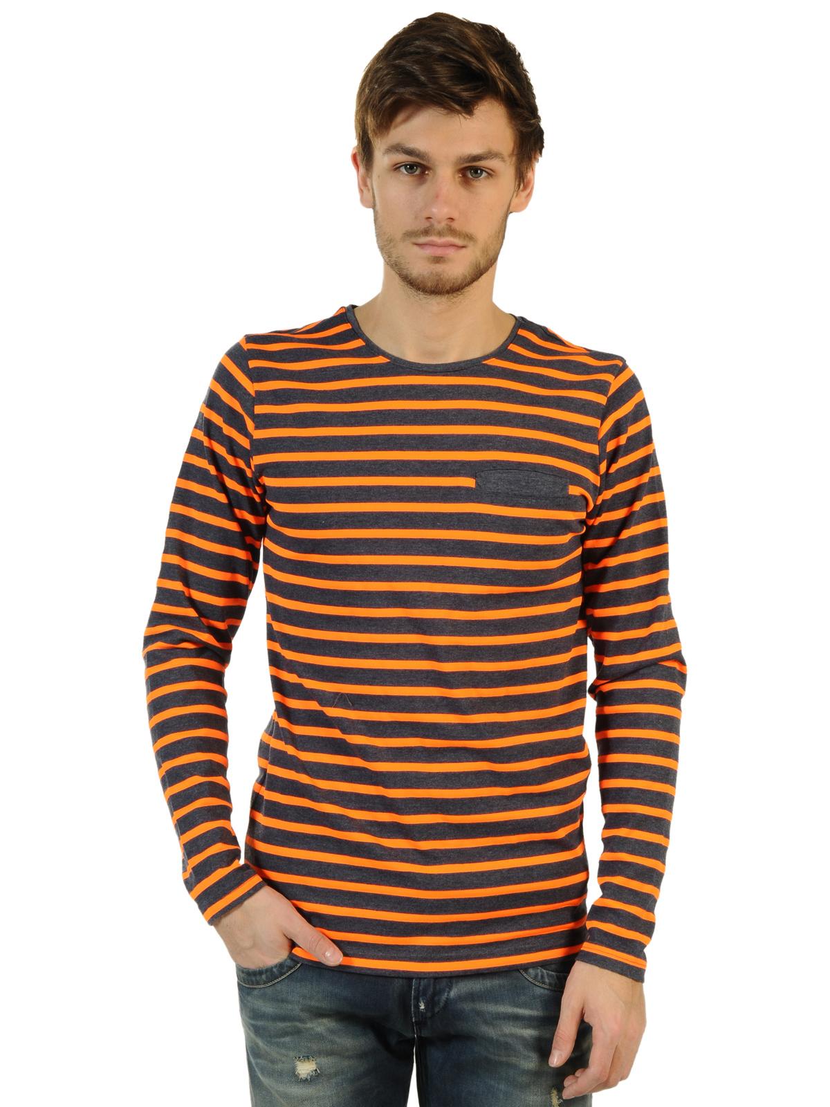 Foto Solid Jeans Camiseta m. larga naranja /antracita M