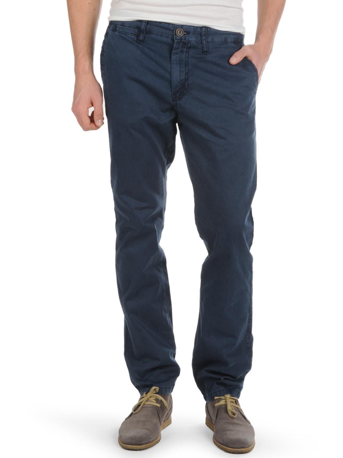 Foto Solid Jeans Pantalón chino azul marino / gris 32-32