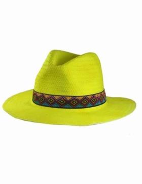 Foto Sombrero amarillo con tira multicolor de stella rittwagen