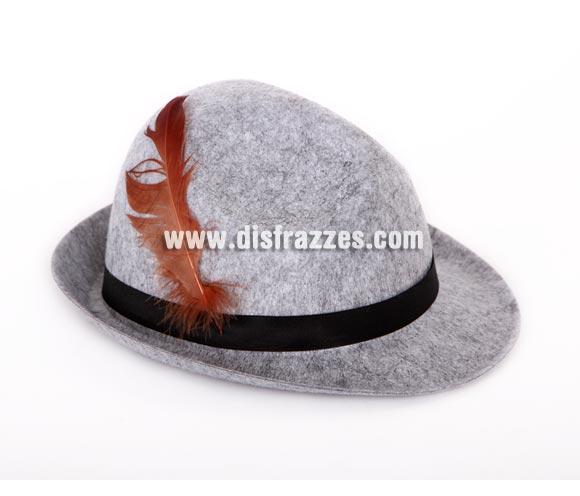 Foto Sombrero de Tirolés gris con pluma