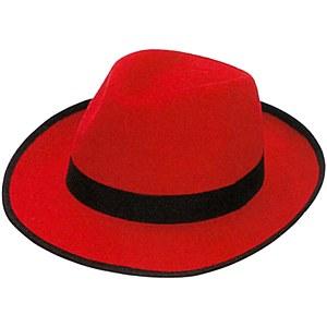 Foto SOMBRERO GANGSTER ALA ANCHA ROJO