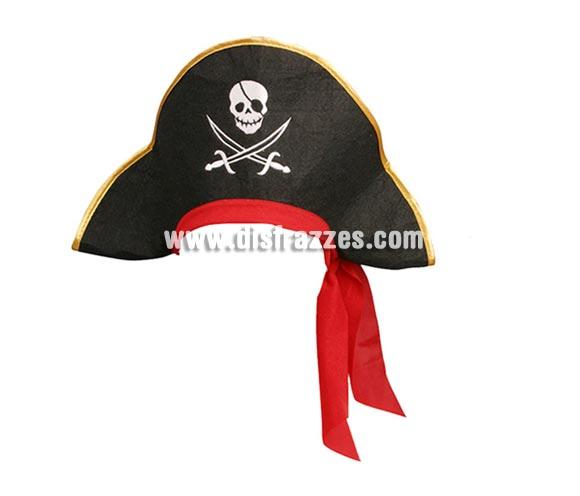 Foto Sombrero Pirata para adultos de fieltro negro
