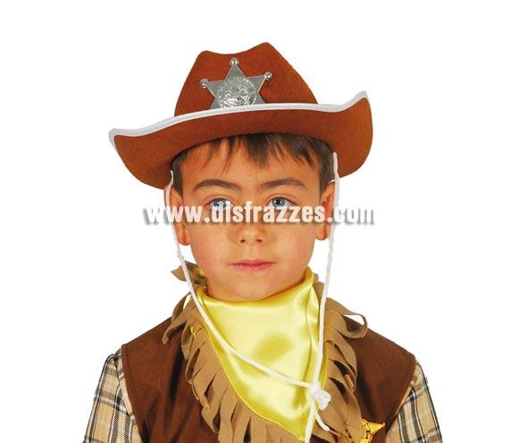 Foto Sombrero Vaquero fieltro Sheriff infantil marrón