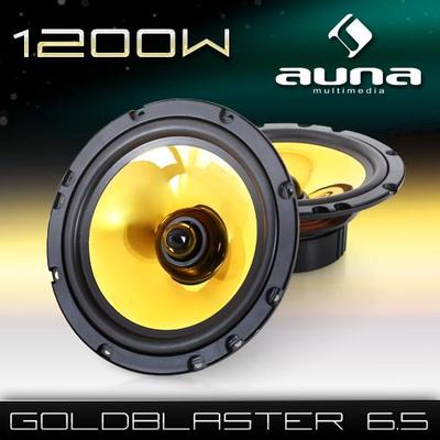 Foto Sonido Audio Coche Set Altavoces Tweeter Auto Auna Goldblaster 6.5 16,5cm 1200w