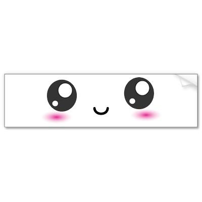 Foto Sonrisa minúscula de Kawaii Etiqueta De Parachoque
