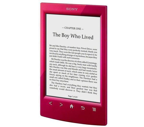 Foto Sony libro electrónico prs-t2 - rojo con oferta harry potter + tapa o